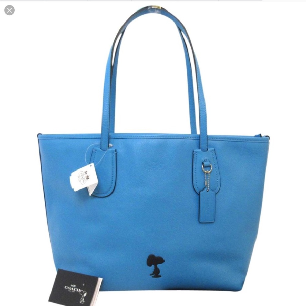 Coach Snoopy Taxi Tote Leather NWT